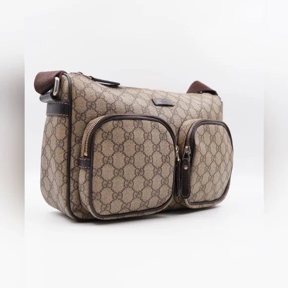 CF10 💟 Gucci GG Supreme Double Pocket Crossbody bag - Picture 5 of 13